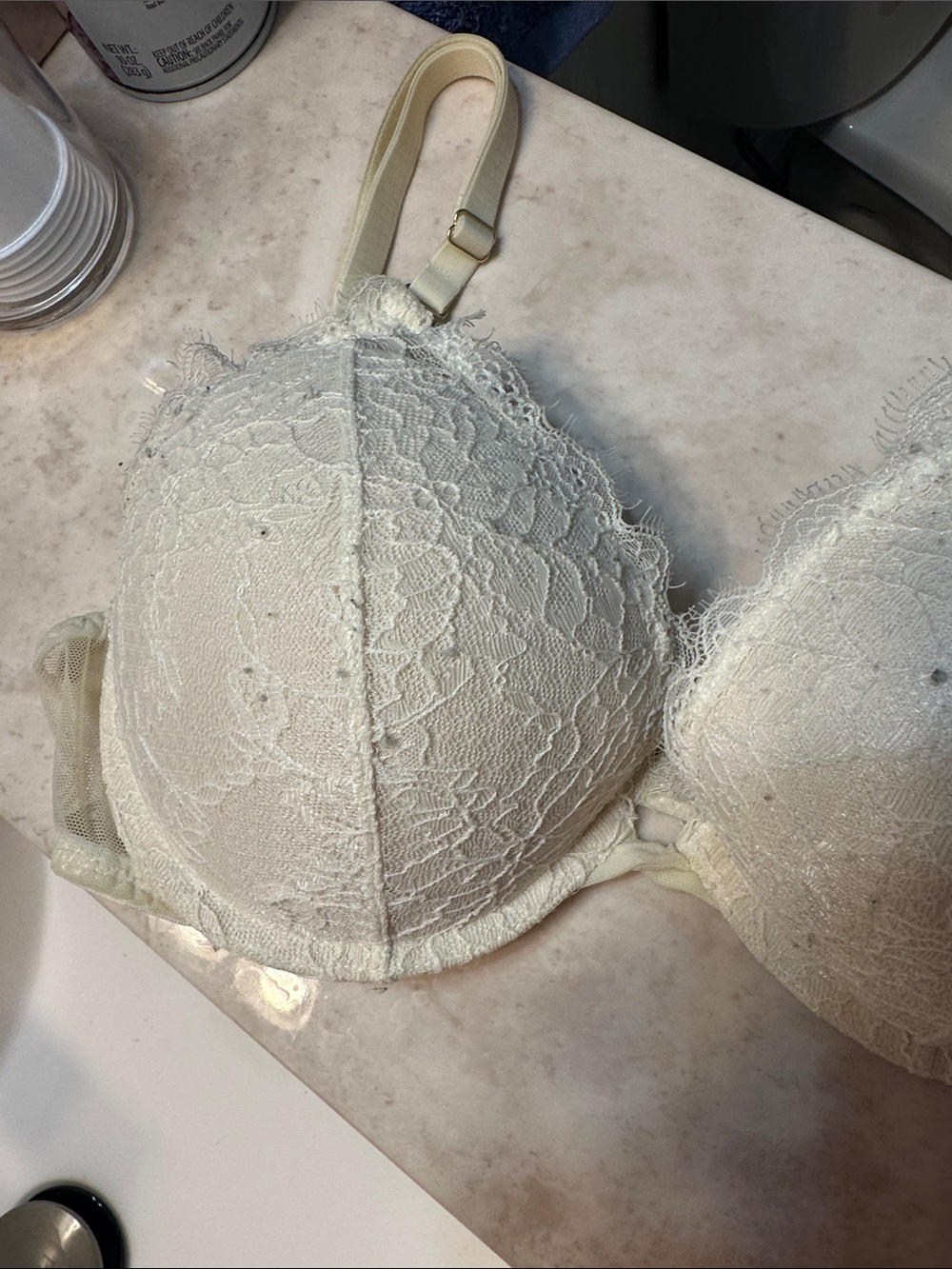 Gilligan & O'Malley Cream Lace Underwire Bra - Picture 5 of 6
